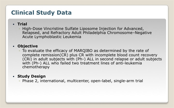 Marqibo® (vinCRIStine sulfate LIPOSOME injection) Marqibo® (vinCRIStine sulfate LIPOSOME injection)