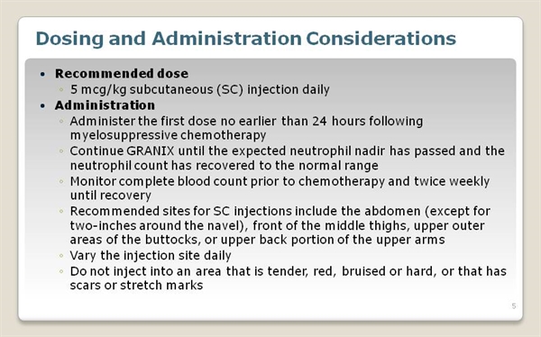 GRANIX® (tbo-filgrastim) for Management of Severe Neutropenia GRANIX® (tbo-filgrastim) for Management of Severe Neutropenia