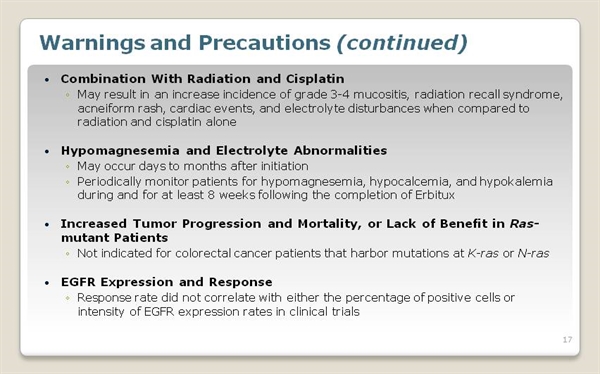 ERBITUX (cetuximab) for Head and Neck Cancer and