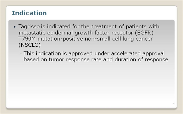 TAGRISSO (osimertinib) for Metastatic Non-small Cell Lung Cancer