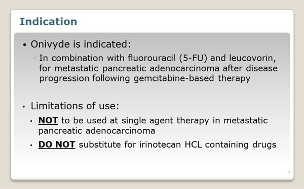 ONIVYDE (liposomal Irinotecan) For Pancreatic Cancer